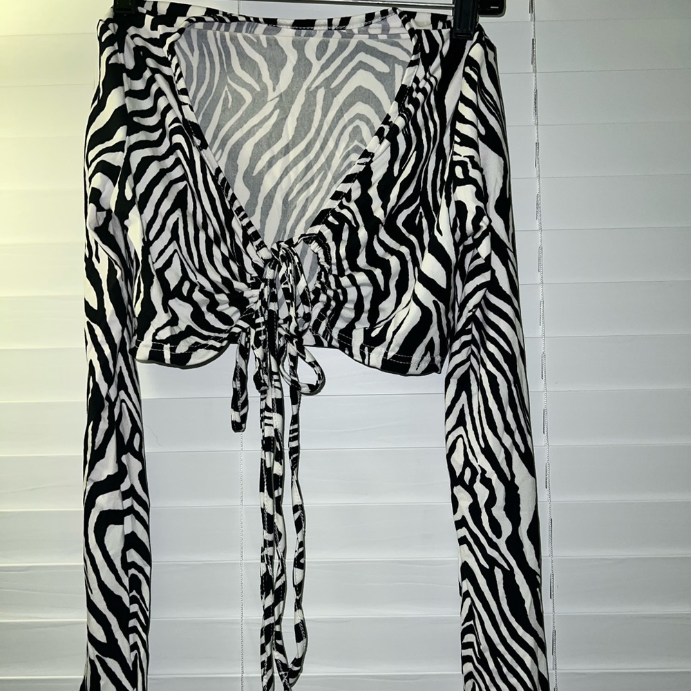 Shein front tie long sleeve